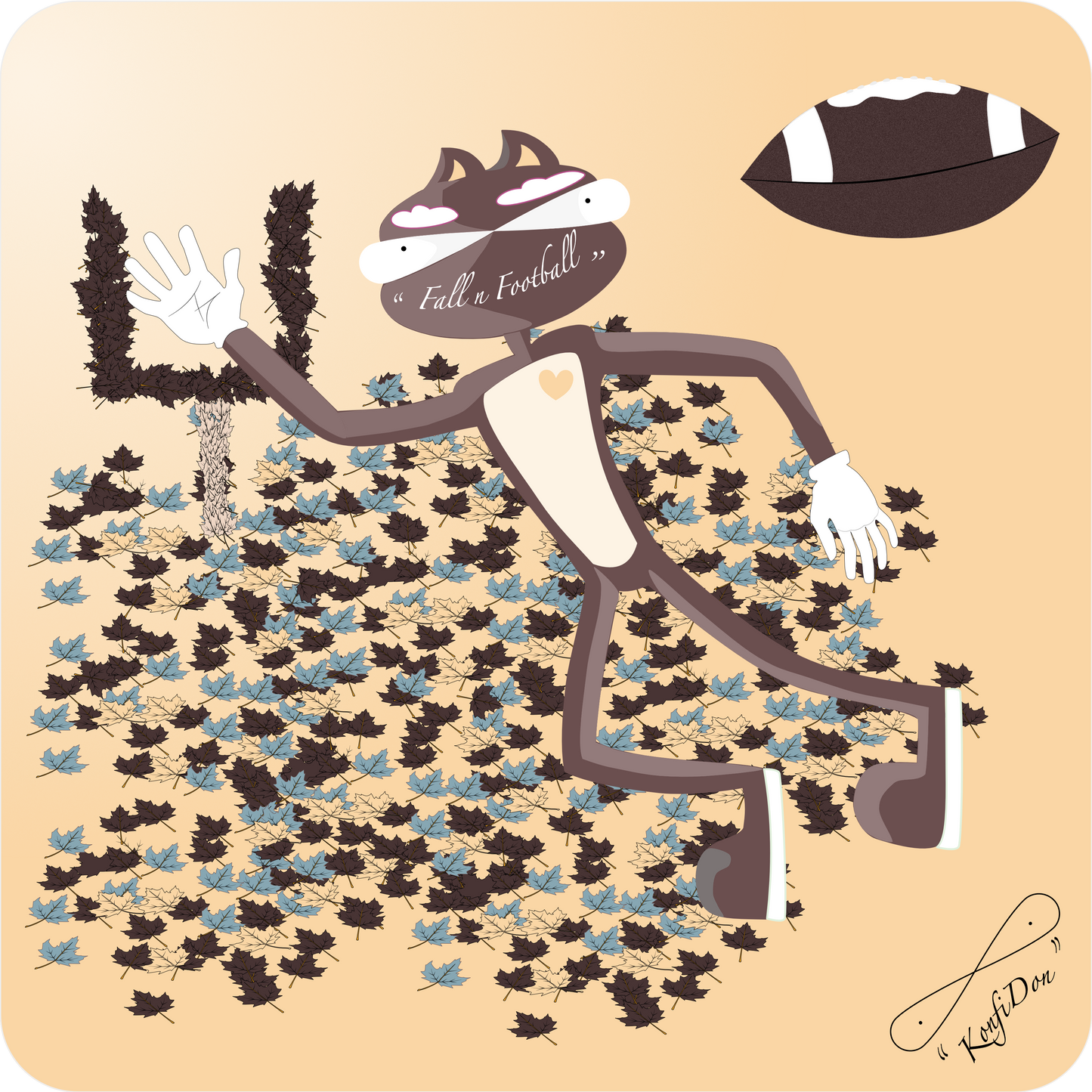 1C4 ‘Fall-n Football’ piece 4of7